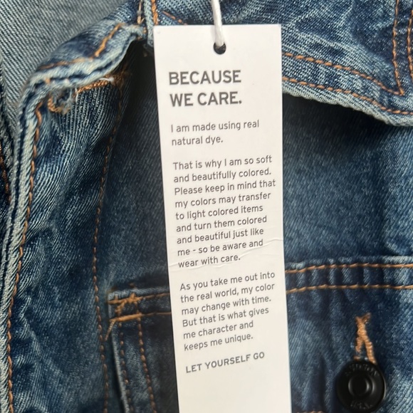 Hudson Jeans Mens Blue Denim Jean Jacket/Long-sleeve Shirt NWT Black Pockets - Picture 11 of 11